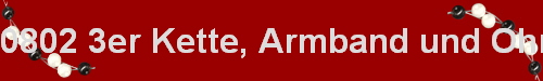 0802 3er Kette, Armband und Ohrringe Rot